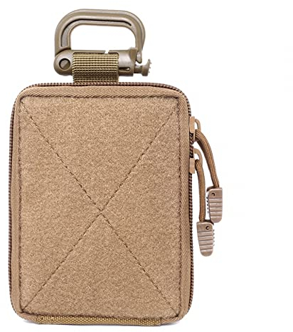 DONGKER EDC Molle Pouch, Tactical Taillentaschen, Wasserdicht Erste-Hilfe-Tasche Micro Pocket Organizer mit Karabiner für den medizinischen Notfall im Freien