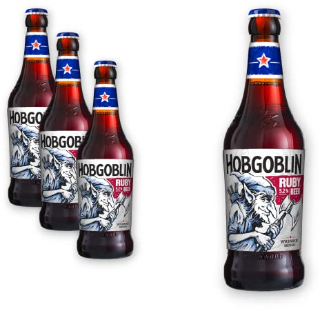 3 x Wychwood Hobgoblin Ruby Beer 0,5l- Das legendäre Bier der Wychwood Brauerei mit 5,2% Vol.