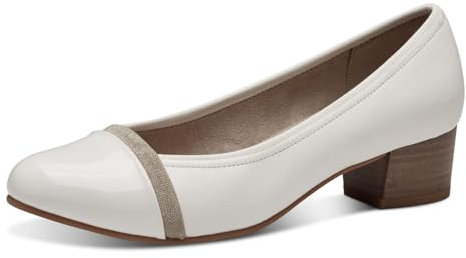 Jana Femme 8-22366-41 Escarpins, Blanc Verni, 39 EU