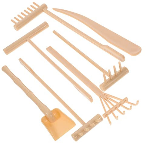 Yardenfun 1set Zen Garden Rake Mini Sandbox Garden Tools for Meditation and Decoration Includes Rakes for Home and Office