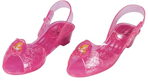 Aurora Light Up Shoes, Official Disney Princess Light-Up Costume Shoes with Aurora Emblem, Kids Size 11/12 Medium