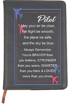 BNQL Pilot Gifts Pilot Journal Notebook Aviation Gifts for Pilots Student Gifts Pilot Notebook Leather Pilot School Gifts (Pilot Journal Notebook)