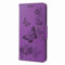 Skyhewen for iPhone 15 Case Wallet Flip Shockproof Floral Butterfly PU Leather Phone Case Magnet Stand Card Holder Silicone Bumper for iPhone 15, Purple