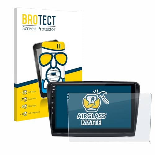 BROTECT Protector Pantalla Mate Cristal para Junsun V1 Plus 10 Skoda Octavia 2 2008-2013 Protección Anti-Reflejos