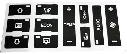 Compatible con Audi A2/A3 8L Kit de reparación de botones de aire acondicionado, pegatinas de coche feas y descoloridas, pegatinas de reparación de botones de interruptor de control de aire acondicion