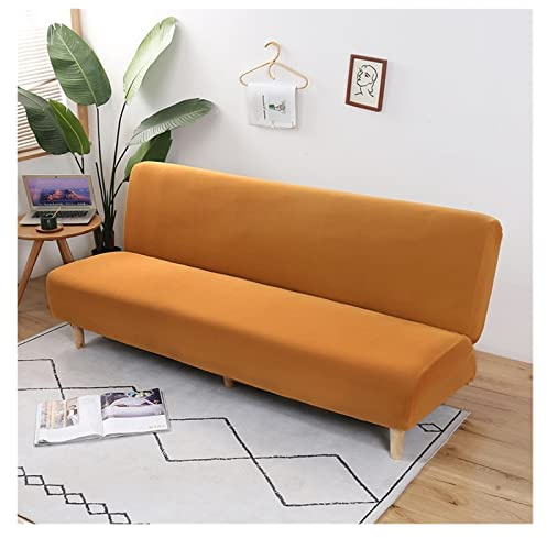 Yekuhe Sofabezug ohne Armlehnen Spandex Sofa Überzug Armless Schlafsofa-Bezüge 2/3 Sitzer Stretch Sofahusse rutschfeste Abdeckung Husse für Sofabett (Color : #17, Size : 185-210cm/70-82'')