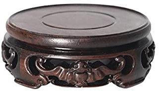 Vase Bonsai Base,Vase Base,Wooden Flower Pot Base, 1.77 Inches High Wood Potted Plant Display Stand, Wooden Stand for Vase and Fish Tank Chinese Display Stands (Size : Large) ( Size : 14.5x12.5x4.5cm