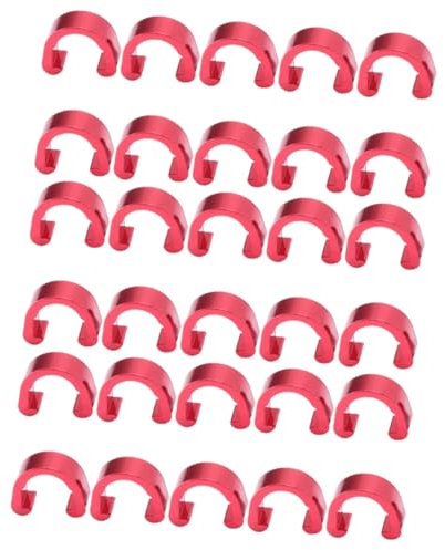 BESPORTBLE 30 Pcs Bike Cable Clips Bicycle c Clips Bike Cable Clamp Mtb c Clips Frame Bike Cable Guide C Shaped C Clip Buckle Interlocking Foam Tiles Bikes Cable Buckle Tubing Red
