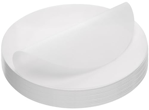 ZEONHAK 400 PCS 26cm/10 Inch Baking Parchment Paper, Round Cake Tin Liners, White Parchment Paper Circles for Cake Baking Dutch Oven