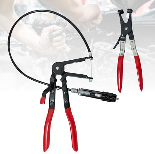 Pince a Collier Durite 2 Pièces,Pince a Collier Durite, Pince Collier Echappement,Pince Durite Autoserrant Pince Flexible Auto pour Réparation de Voiture