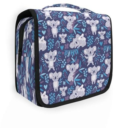 Trousse de toilette de voyage à suspendre motif koala pour femmes, hommes et filles, koala animal étanche, trousse de maquillage pour produits cosmétiques essentiels de voyage, multicolore, Trousse de