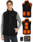 Fleece Heizweste Herren mit powerbank 16000 mAh 7.4 V, Wärmeweste Herrens, Elektrisch Beheizte Weste Herren mit Powerbank auf der Jagd, Skifahren,Outdoor Motorrad-M