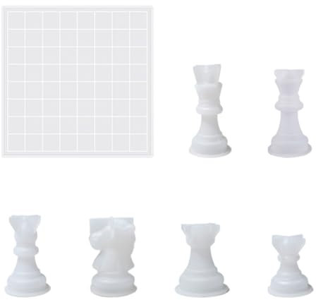 Stampo in silicone a forma di scacchi internazionali, stampo in resina epossidica, per cioccolatini, caramelle, gioielli, artigianato fatto a mano, antiaderente