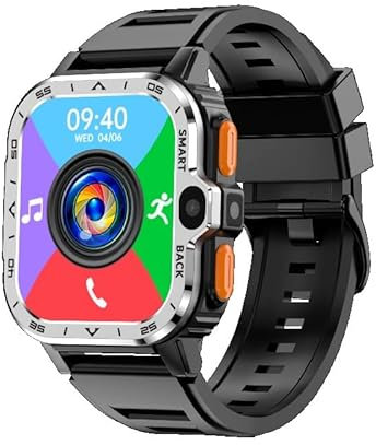 Reloj inteligente 2024 con tarjeta SIM de red 4G de 2 pulgadas, GPS, WIFI, NFC, cámara dual, resistente, 64 G ROM, almacenamiento Gooogle Play IP67 Android Smartwatch (plata, 2 GB 16 GB)