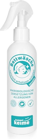 Bettwäsche Milben-Spray Sensitiv - 100 % Giftfreie Wirkung für sensible Schlafplätze - Kinder, Allergiker & Haustiere - Milbenspray für Matratzen & Polster - Ohne Duftstoffe