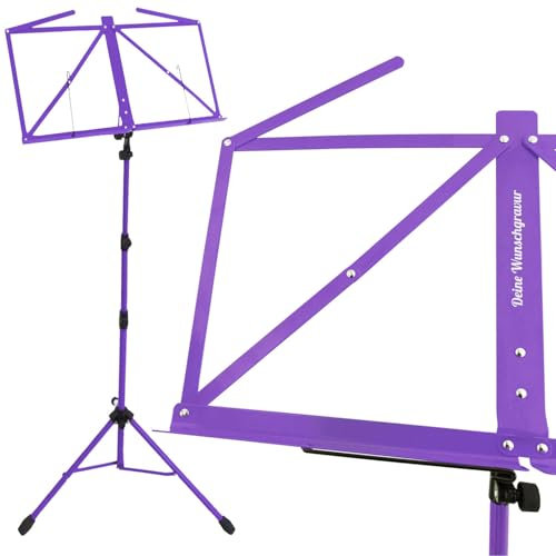 keepdrum MUS3FL Notenständer Flieder Lila mit personalisierter Gravur