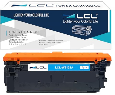 LCL W2121A Cyan Tonerkartusche kompatibel für HP HP 212A W2121A für Color | LaserJet Enterprise M554 M554dn M555dn M555x MFP M578 M578f M578dn M578c M578z Drucker (1er-Pack,Cyan)