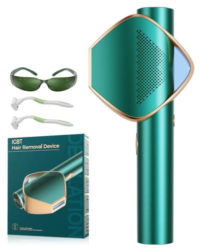 IPL Geräte Haarentfernung mit IGBT-Technologie, 21J Max. Energie und 600-1200NM Effizient IPL Laser Haarentfernung für Damen/Herren, Gesich, Bikini, Körper, Beine, Achseln