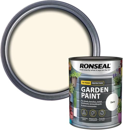 DUAYRA Garden Paint 750ml | Quick Drying Long Lasting Matt Finish | Multi-Surface Exterior Paints | For Wood, Brickwork, Bench, Stone & Metal | Outdoor Garden Fence Tough Protection (Daisy)