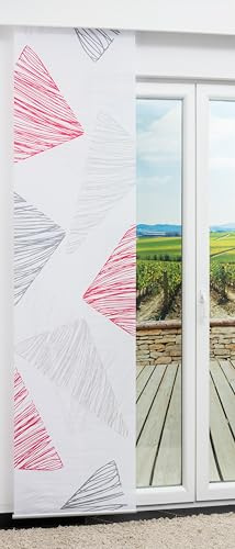 LYSEL Schiebegardine Dreieckharmonie in Rot, in der Größe (BxH) 60cm x 245cm