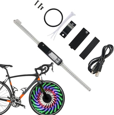Speichenreifenlichter | 64 LED Fahrradfelgenlicht für Nachtfahrten – Ultrahell Wasserdicht Fahrrad Sprechen Radfahren Dekoration 30 lustige Lichtmuster, Wiederaufladbar, Se référer au