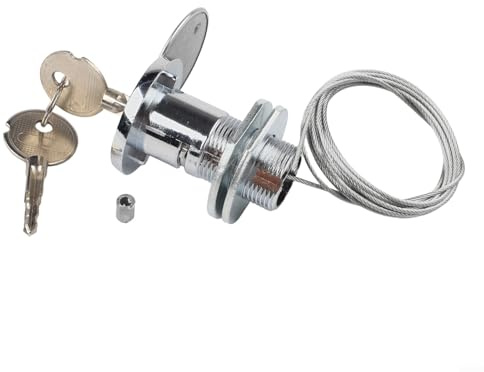 Kit di serratura a sgancio rapido per porta del garage, con 2 chiavi per qualsiasi marca, filo di acciaio di alta qualità e struttura in metallo, per porte a battente in case, hotel, banche scuole