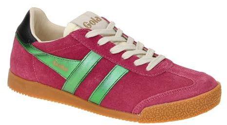 Gola Women's Elan Glitz Sneaker, Fuchsia/Emerald/Black, 3 UK