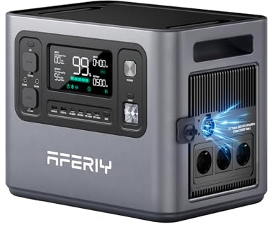 AFERIY 2800W Tragbare Powerstation 2048Wh,erweiterbar auf 10240Wh Camping | 1Std Schnellladbar, LiFePO4,Solar-Generator,13 Ausgänge, Reine Sinuswelle 230V, USV,Solar-Generator Für Home-Office