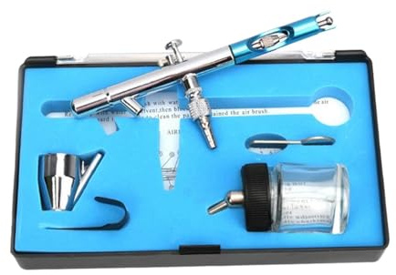 Ailan Tragbares Hand Airbrush Set für Make up, Nagellack und professionelles Arbeiten – ob zu Hause oder im Studio. Gleichmäßige Farbabgabe. Airbrush Sets aus Metall, ideal für Hobby und Salon.
