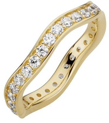 Orolino Damen Ring 333/- Gold Glänzend Zirkonia gelb 067370156