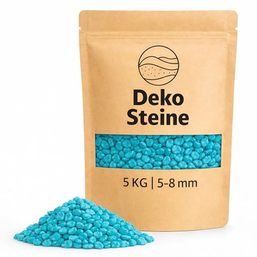 Deko-Granulat türkis als farbige Streudeko - 5 kg kleine Deko-Steine Ø 5-8 mm für Gläser, Vasen