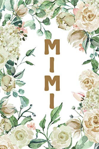 MIMI: Mimi Notebook, Cute Lined Notebook, Mimi Gifts, Creme Flower, Floral