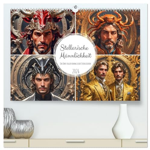 Stellarische Männlichkeit (hochwertiger Premium Wandkalender 2026 DIN A2 quer), Kunstdruck in Hochglanz: Stellarische Männlichkeit - Ein Jahr voller ... charismatischen Männern. (CALVENDO Hobbys)