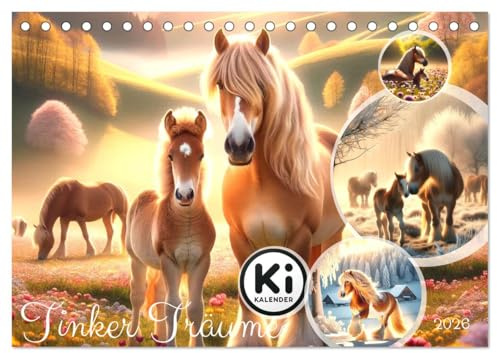 Tinker Träume - Ein Jahr auf zauberhaften Weiden (Tischkalender 2026 DIN A5 quer), CALVENDO Monatskalender: Ein Jahr mit Tinkern in Zauberwelten (CALVENDO Hobbys)