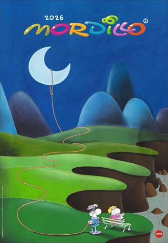 Mordillo Edition Kalender 2026: Liebevoll illustrierter Wandkalender mit 12 Motiven der charmanten Knollennasenmännchen.