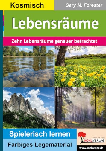 Lebensräume Legestern Montessori Sachunterricht Biologie Erdkunde Grundschule Sekundarstufe Klasse 3 4 5 6 7 | Farbdruck 10 Strahlen Wüste Ozean ... (Montessori-Reihe: Lern- und Legematerial)