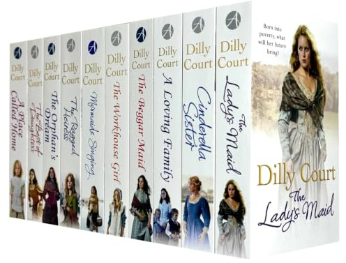 Dilly Court Collection 10 Books Set (Tilly True, A Mother's Courage, A Loving Family, Mermaids Singing, Cockney Sparrow, Best of Sisters,Dollmaker's Daughters,Lady's Maid,Orphan's Dream,Beggar Maid)