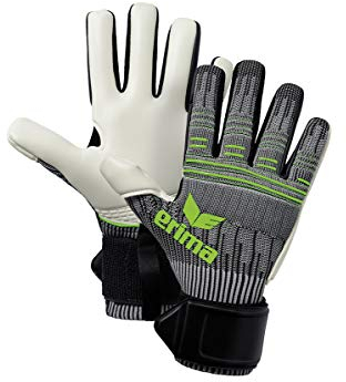 ERIMA Erwachsene Torwarthandschuhe FLEXINATOR ultra knit, schwarz/grau, 11, 7221901