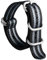 BINLUN Bracelet de Montre en Nylon G10 Balistique Militaire Remplacement Bracelet Montre Tissu pour Hommes Femmes 18mm 19mm 20mm 21mm 22mm 23mm 24mm(Noire Gris-Argent,24mm)