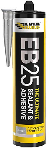 Everbuild EB25 The Ultimate Sealant and Adhesive Cartridge – Hybrid Polymer Adhesive – Waterproof and Weatherproof – Grey – 300ml