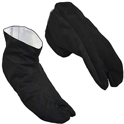 S.B.J - Sportland Indoor Tabi - Ninja Lederschuhe mit Ledersohle, Schwarz, 42/43 EU