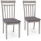 Homely | Set Mit 2 Esszimmerstühlen oder Küchenstühlen - Kansas | Gestell Holz Farbe Hellgrau | Gepolstert Farbe Grau | Ergonomische Rückenlehne | Stuhl für Esszimmer, Wohnzimmer oder Küche | Grau