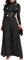 VERWIN Damen-Overall, Patchwork-Overlay, Pailletten, verziert, hohe Taille, Langarm, Schwarz, XX-Large