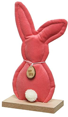 ETC frühlingshafter putziger Deko-Hase Osterhase als Silhouette aus Samt Preis für 1 Stück (pink)