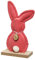 ETC frühlingshafter putziger Deko-Hase Osterhase als Silhouette aus Samt Preis für 1 Stück (pink)