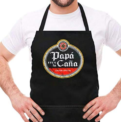 HOGARMISORPRESA DELANTAL FRASE : Papá eres la Caña REGALO DIA DEL PADRE REGALO PAPÁS