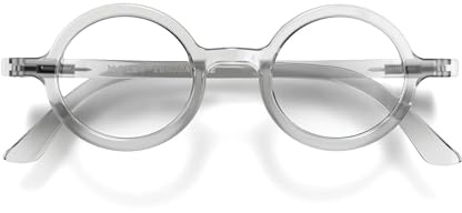 LONDON MOLE® Moley Lunettes de lecture | Des lecteurs ronds sympas | Unisex féminin masculin | Charnières à ressort