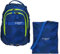 2 Teile Set ELEPHANT Schulrucksack Hero Signature Rucksack + Turnbeutel Attach Bag (Cyber Camo Blue-NEON)
