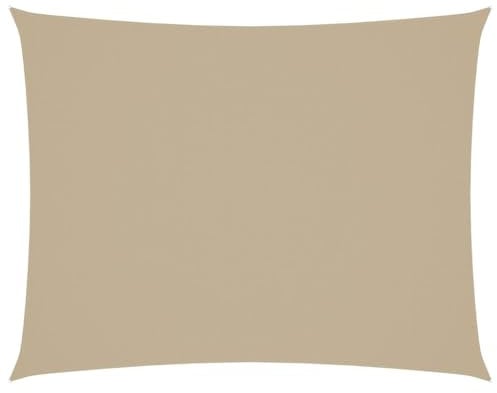 vidaXL Toldo Parasol Lona Protector Solar Sombra de Patio Jardín Terraza Balcón Parque Infantil Exterior de Vela Rectangular Tela Oxford Beige 3x6 m