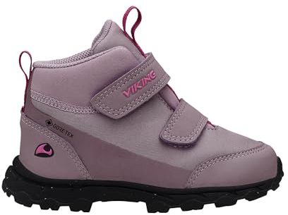Viking Jungen Unisex Kinder Ask Mid F GTX Walking Shoe, Dusty Pink/Magenta, 24 EU